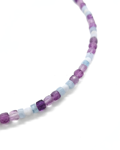Florit Aytaşı Akuamarin Kolye - 4 mm- Dişil Enerji, Duygusal Denge, Hür İfade