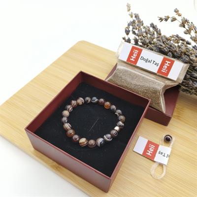 Kahve Akik 8 mm - Kararlılık, Nazar Kalkanı ve Stresle Baş Etme 