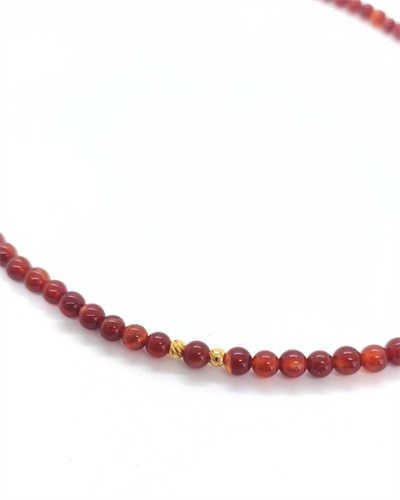 Karnelyan Akik Kolye - Kararlılık, Nazar Kalkanı ve Stresle Baş Etme- 4 mm