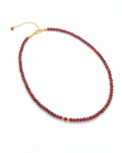 Karnelyan Akik Kolye - Kararlılık, Nazar Kalkanı ve Stresle Baş Etme- 4 mm