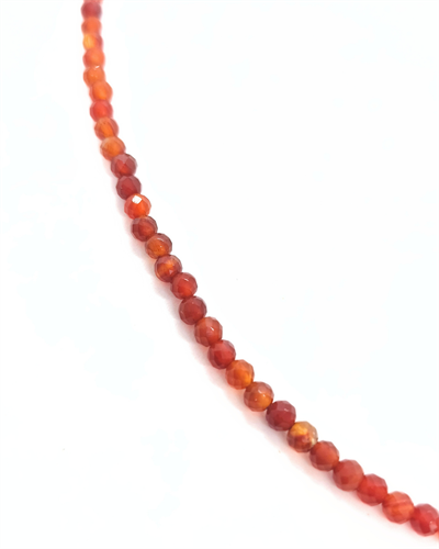 Karnelyan Akik Kolye - Kararlılık, Nazar Kalkanı ve Stresle Baş Etme - 4 mm Faset Kesim