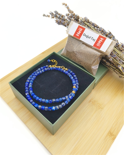 Lapis Lazuli Kolye 4 mm - Frekansınızı Yükseltin, Hitabetinizi Güçlendirin