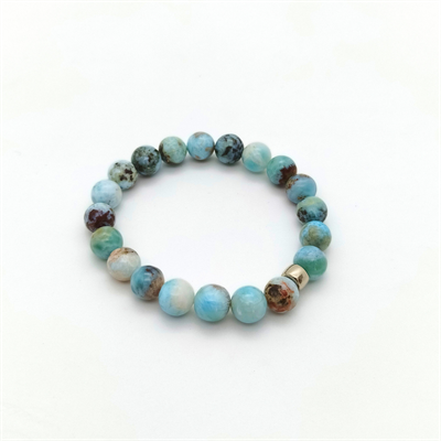 Larimar Bileklik 8 mm - Sükunet ve Huzur