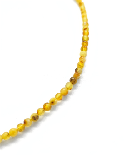 Minimal Kehribar Kolye - 3 mm - Yaşam Enerjisi, Öfke Kontrolü