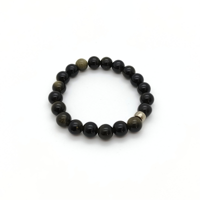 Obsidyen Bileklik 8 mm  - Özgürleşin, Kendinizi Fark Edin