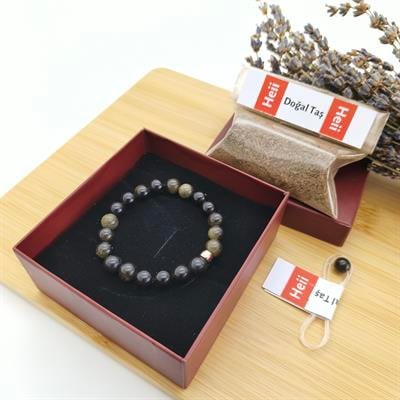 Obsidyen Bileklik 8 mm  - Özgürleşin, Kendinizi Fark Edin
