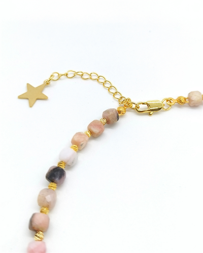 Pembe Opal Kolye 6 mm- Tutku, Sevgi ve Harekete Geçme Enerjisi