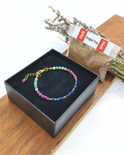 Safir Zümrüt ve Yakut - Zarafet, Öz Sevgi, Aşk ve Tutku 4mm