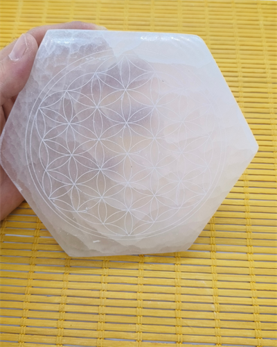 Selenit Düz Kase Ortam Taşı ve Enerji Arındırma