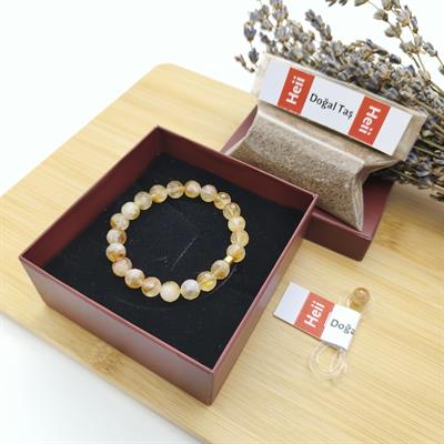 Sitrin Faset Kesim 8 mm  - Bolluk, Bereket ve Motivasyon Enerjisi