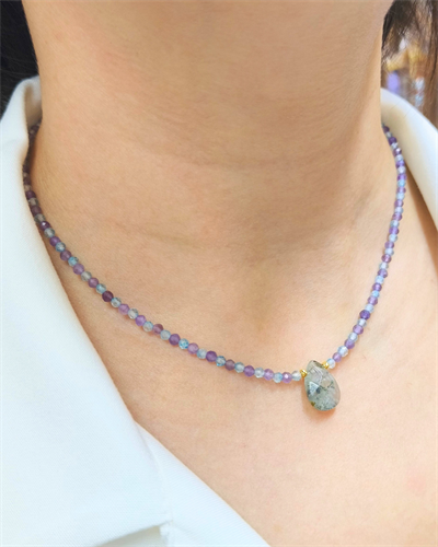 Topaz ve Ametist Kolye