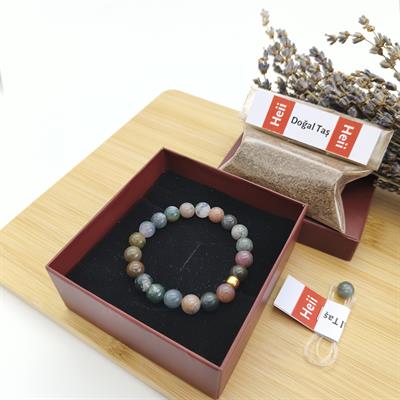 Yosun Akik Bileklik 8 mm  - Kararlılık, Nazar Kalkanı ve Stresle Baş Etme 