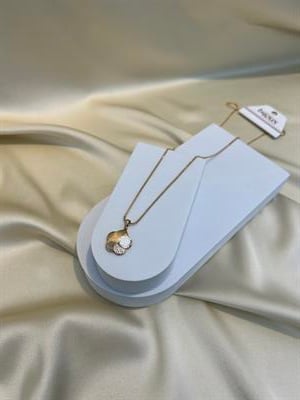 Rose Gold Taş Detaylı Bulut Kolye