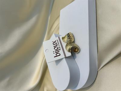 Sallantılı Dalgalı Gold Küpe