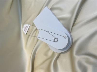 Silver Taş Detaylı Güneş Kolye