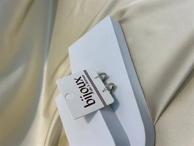 Taş Detaylı Minimal Gold Küpe