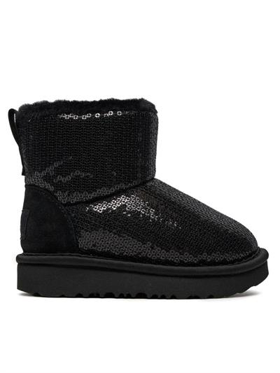 UGG Classic Mini Mirror Ball Çocuk Botu - Siyah