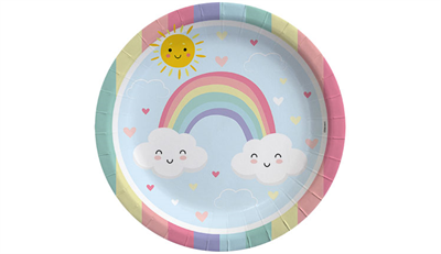 Gökkuşağı Tabak 23 cm 8 li