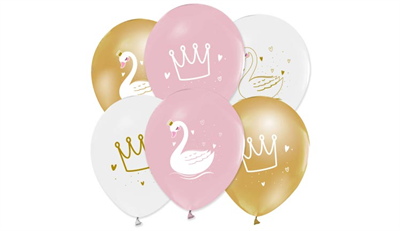 Kuğu Baskılı Balon 12 Adet 