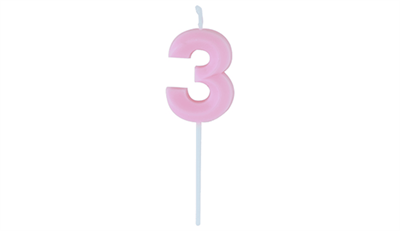 Rakam 3 Pudra Pembe