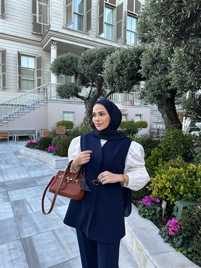 Asiâ Yelekli Takım Lacivert
