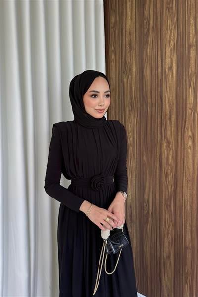 Aslı elbise siyah