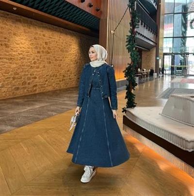Brit Denim 2li Elbise Dark Blue