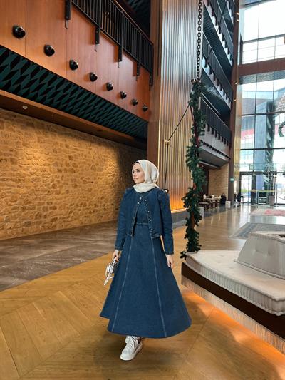 Brit Denim 2li Elbise Dark Blue