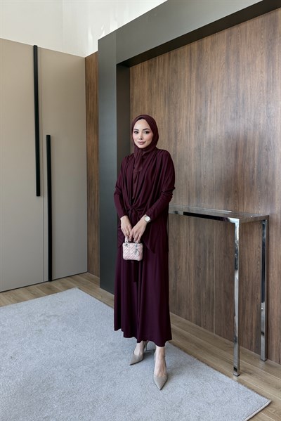 Gülcan Pantolonlu Takım bordo