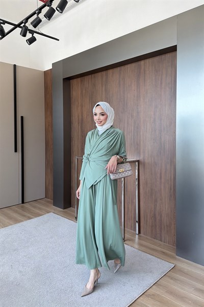 Gülcan Pantolonlu Takım yeşil