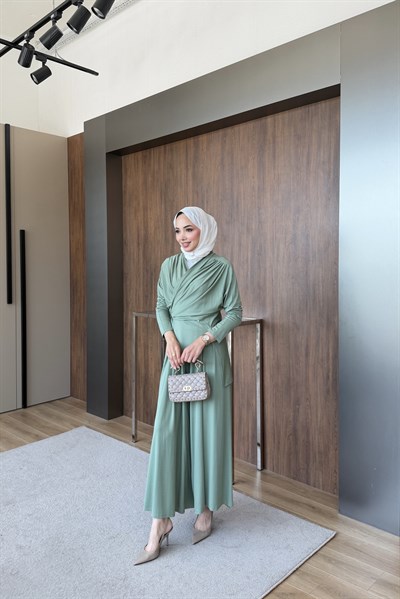 Gülcan Pantolonlu Takım yeşil