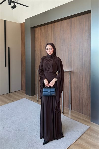 Liyana Sendy Elbise kahverengi