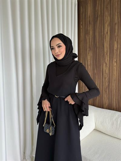 Sara jilet elbise siyah