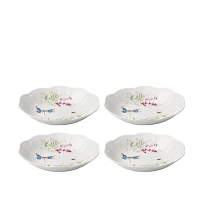 Butterfly Herbs Porselen Çukur Tabak 4'lü Set