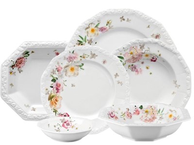 Maria Pink Rose 51 Parça Yemek Takımı
