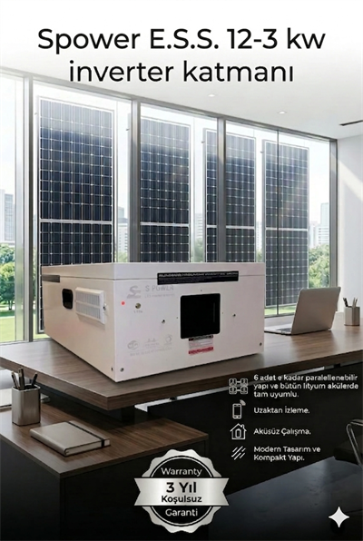 Spower 12-3 Kw Trifaze Inverter Katmanı E.S.S Enerji Depolama Sistemleri