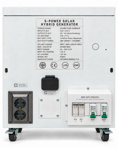 Spower Energy Solar Hibrit Jeneratör Sg-6.2 280AH  48 280