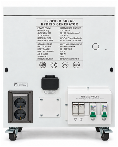 Spower Energy Solar Hibrit Jeneratör Sg-11 210AH 48 210 (11000 Watt)