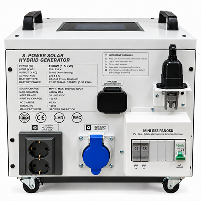 Spower Energy Solar Hibrit Jeneratör Sg-1.5 280AH 12 280 (1500 Watt)