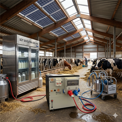 Spower Energy Solar Hibrit Jeneratör Sg-12-3 Faz 12 Kw 280ah