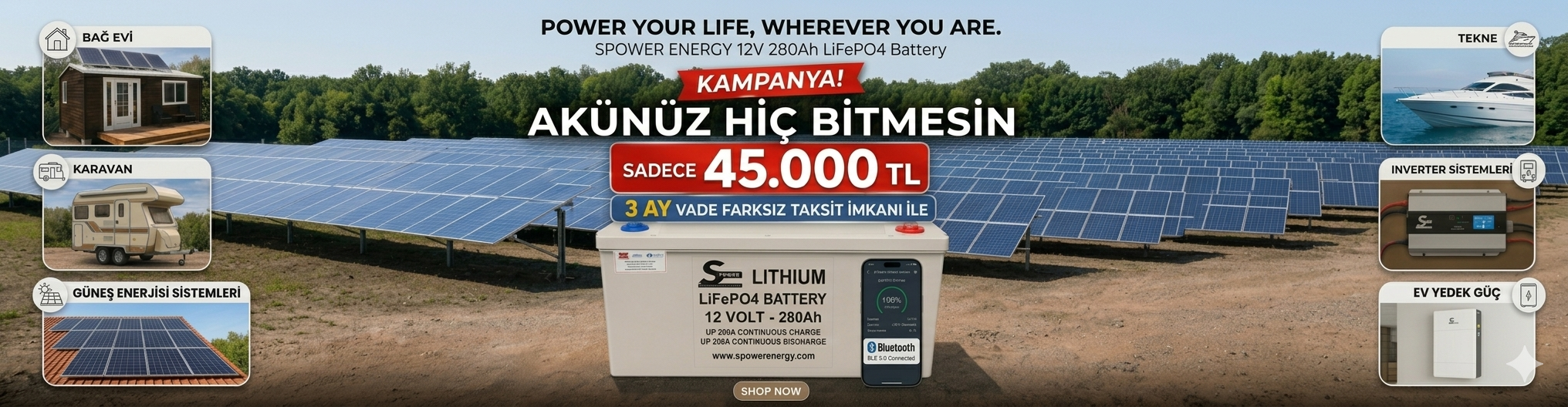 Spower Lityum LiFePO4 batarya