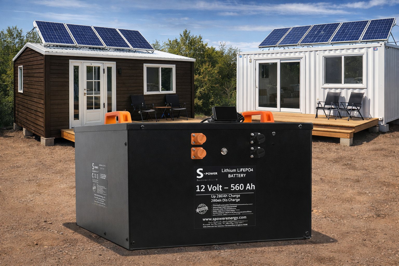 Spower Spower 12V 560AH Lityum Lifepo4 Bluetooth Bağ Evi ve Tiny House Aküsü