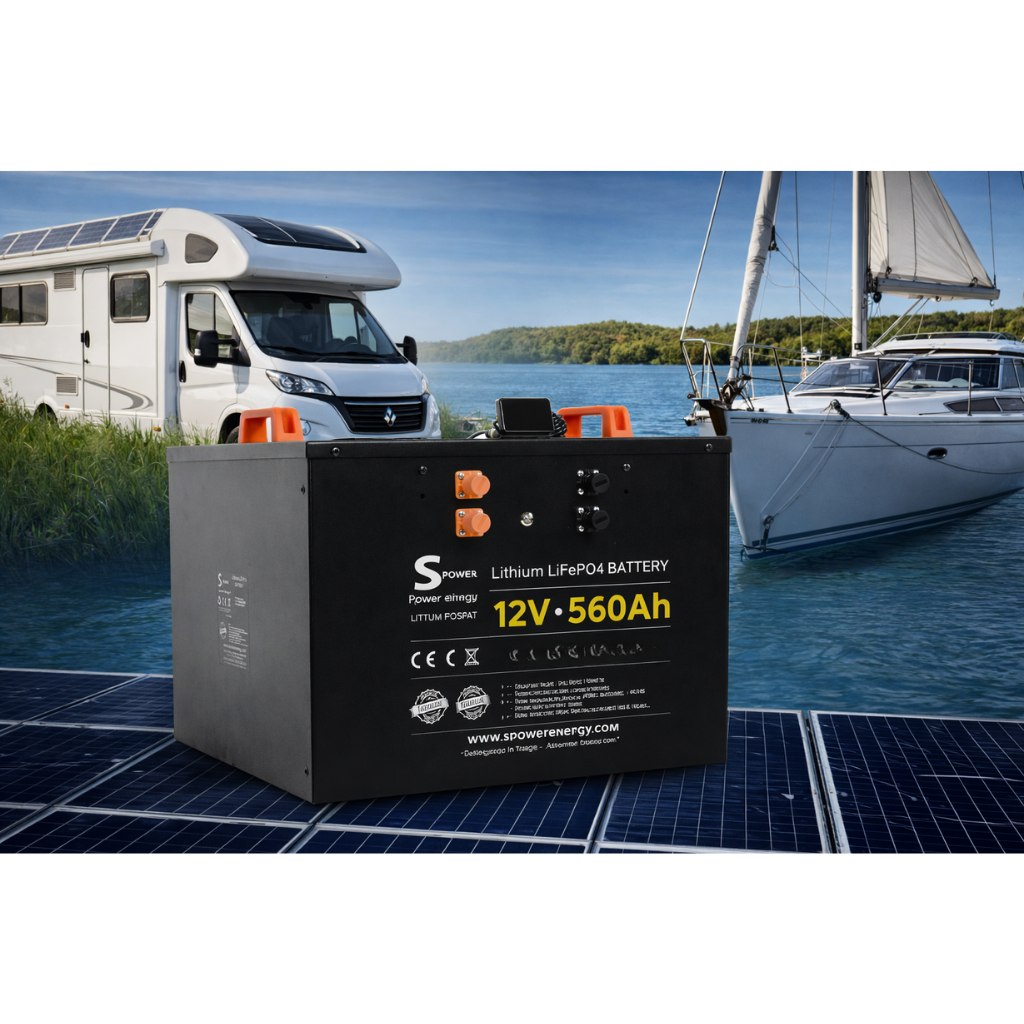 Spower Spower 12V 560AH Lityum Lifepo4 Bluetooth Bağ Evi ve Tiny House Aküsü