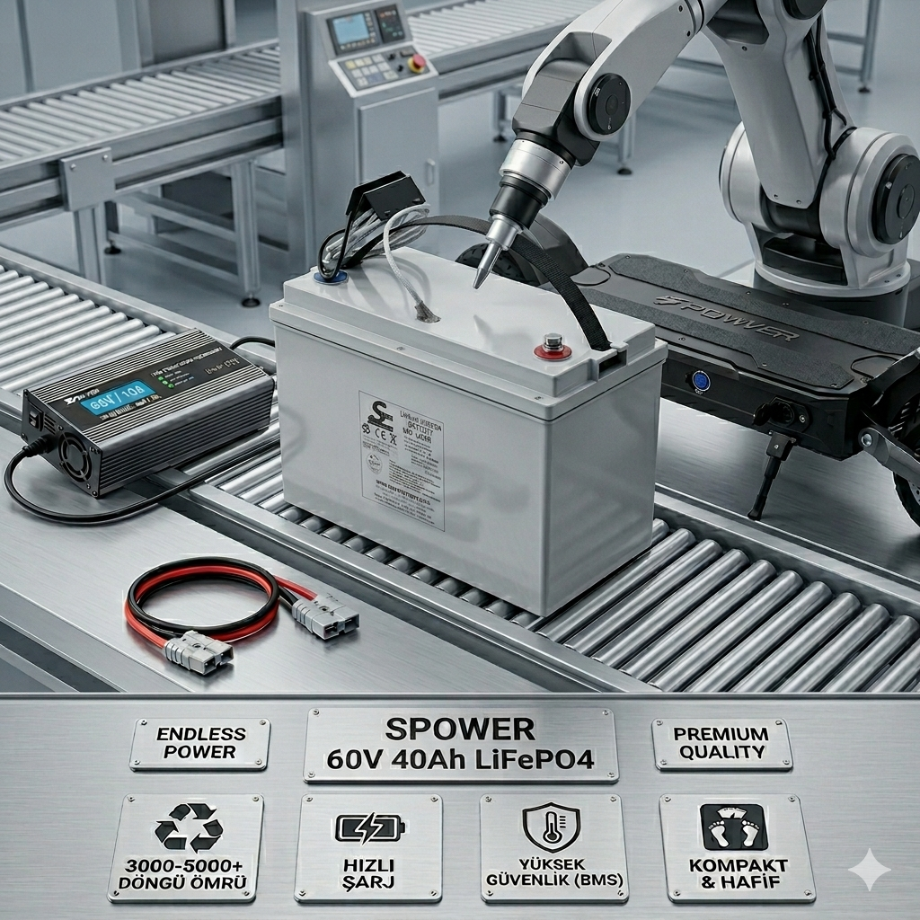 Spower Spower 60V 40Ah Lityum Lifepo4
