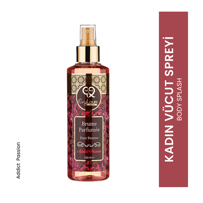 EvyLaure Addict Passion Kadın Parfümistik Vücut Parfümü | Ferah ve Etkileyici Koku | 250 ml 
