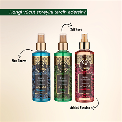 EvyLaure Addict Passion Kadın Parfümistik Vücut Parfümü | Ferah ve Etkileyici Koku | 250 ml 