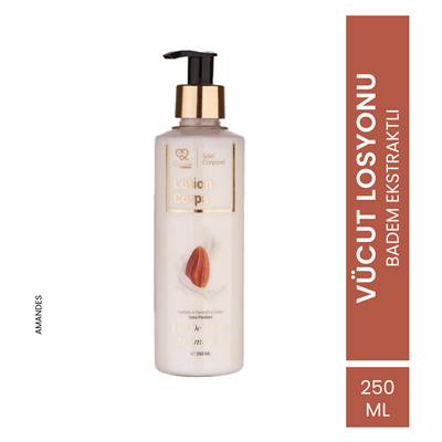EvyLaure Amandes Vücut Losyonu - Badem Yağı ile Zenginleştirilmiş - Nemlendirici ve Besleyici - 250 ml
