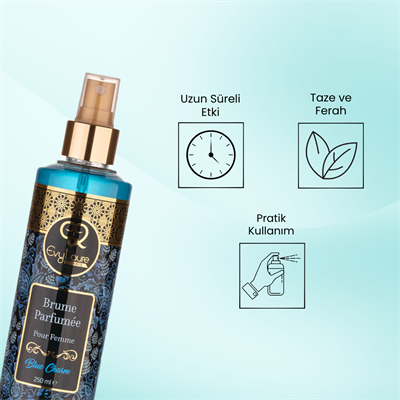 EvyLaure Blue Charm Kadın Parfümistik Vücut Spreyi | Gün Boyu Tazelik | 250 ml 