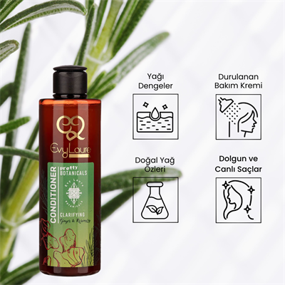 EvyLaure Botanik Saç Kremi | Doğal Zencefil ve Biberiye Özleri ile Zenginleştirilmiş | 225 ml