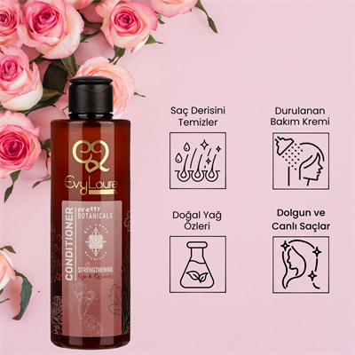 EvyLaure Botanik Saç Kremi | Gül ve Kişnişle Beslenen Doğal Parlaklık | 225 ml